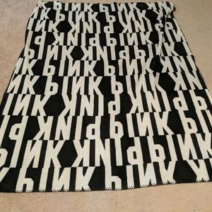 VS Pink Black and White Soft Plush Throw Blanket